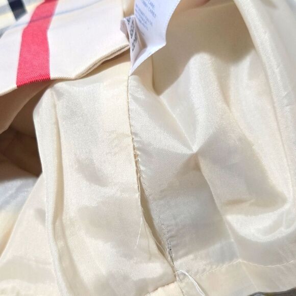 Tommy Hilfiger Preppy Pencil Skirt Cream Plaid Lined Size 8 - Picture 7 of 8